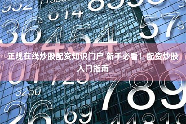 正规在线炒股配资知识门户 新手必看！配资炒股入门指南